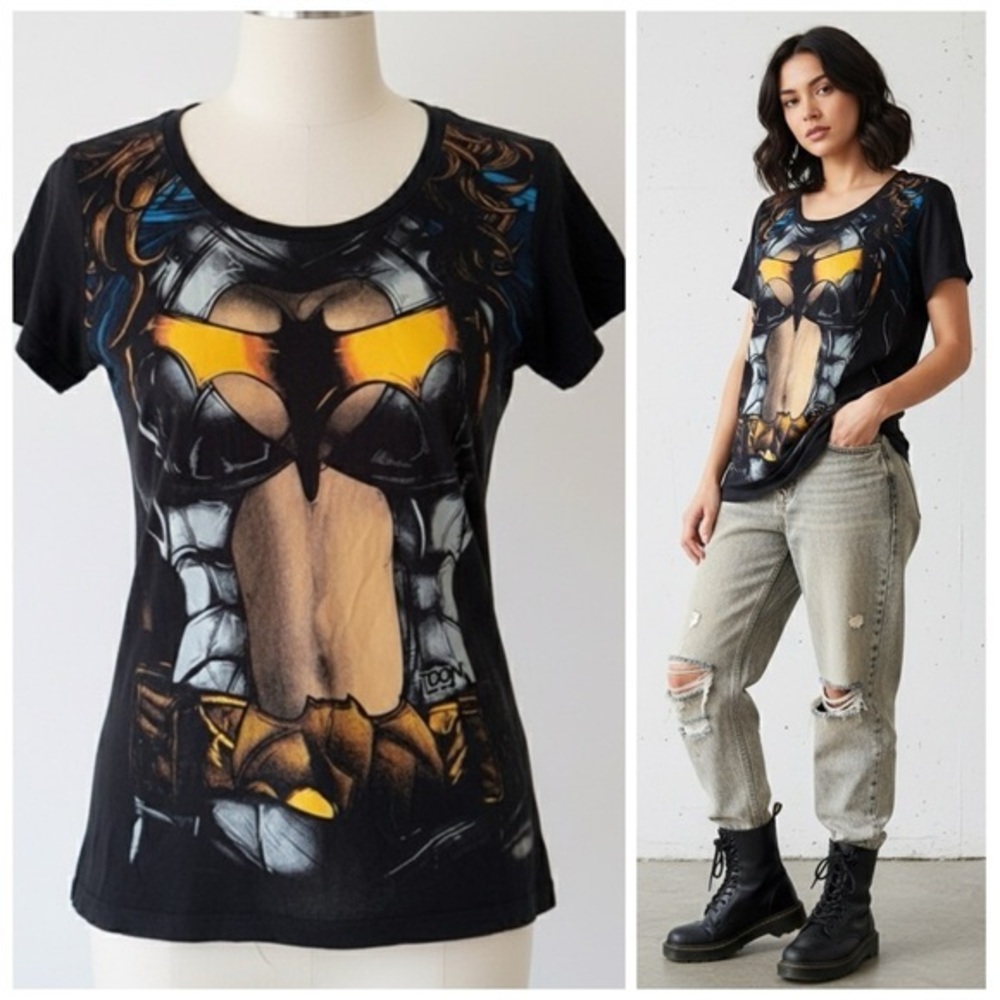 Lady Toon Comic Cat Woman Graphic Tee Rare Black XL Y2K VTG Streetwear Comicon
